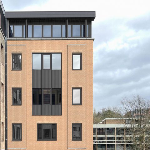 Facade latérale coté cour gris web